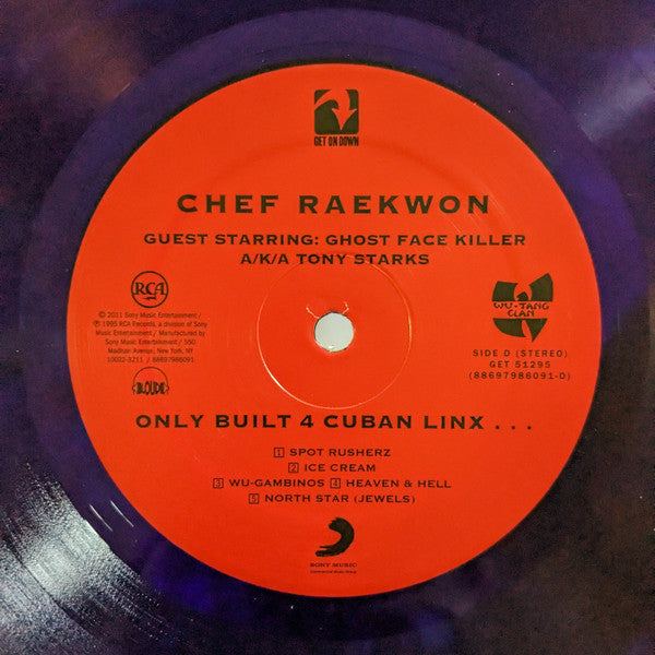 Chef Raekwon - Only Built 4 Cuban Linx... (1995) - Mint- 2 LP Record 2023 Get On Down USA Purple Translucent Vinyl - Hip Hop - Shuga Records