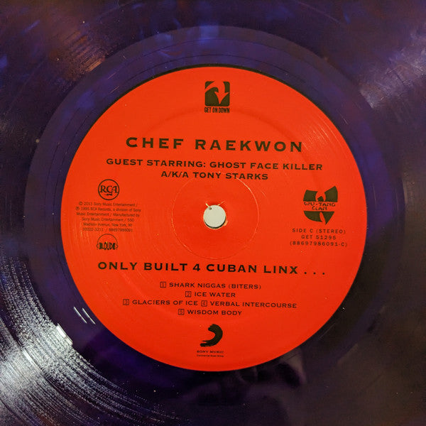 Chef Raekwon - Only Built 4 Cuban Linx... (1995) - Mint- 2 LP Record 2023 Get On Down USA Purple Translucent Vinyl - Hip Hop - Shuga Records