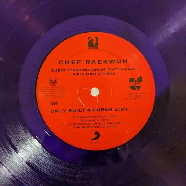 Chef Raekwon - Only Built 4 Cuban Linx... (1995) - Mint- 2 LP Record 2023 Get On Down USA Purple Translucent Vinyl - Hip Hop - Shuga Records