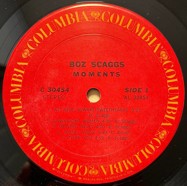 Boz Scaggs - Moments - VG+ LP Record 1971 Columbia USA Original Vinyl - Pop Rock / Soft Rock - Shuga Records