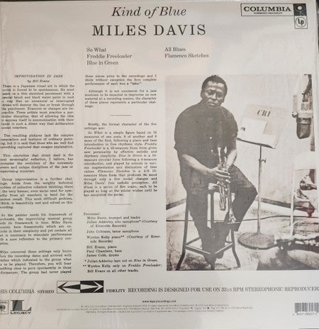 Miles Davis - Kind of Blue (1959) - New LP Record 2021 Columbia Stereo 180 gram Vinyl - Jazz / Modal - Shuga Records