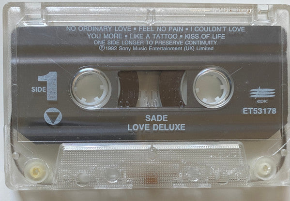 Sade - Love Deluxe - VG+ Cassette 1992 Epic USA Original Clear Tape - Soul / Soul-Jazz / Downtempo - Shuga Records