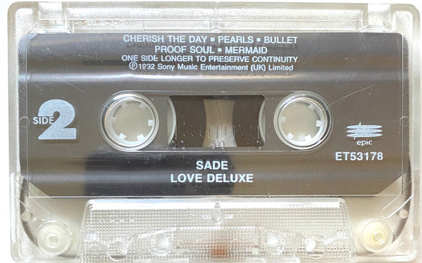 Sade - Love Deluxe - VG+ Cassette 1992 Epic USA Original Clear Tape - Soul / Soul-Jazz / Downtempo - Shuga Records