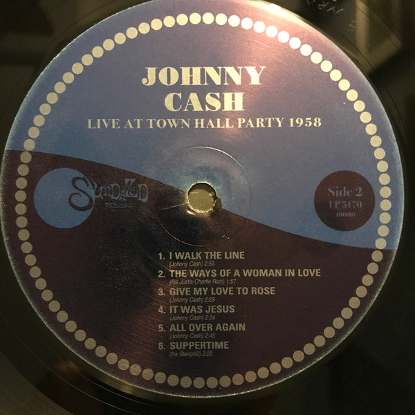 Johnny Cash And The Tennessee Two - Live At Town Hall Party 1958 - VG+ LP Record 2003 Sundazed Music USA Vinyl - Country - Shuga Records