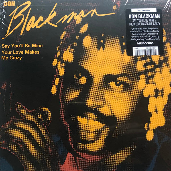 Don Blackman – Say You'll Be Mine / Your Love Makes Me Crazy - New 7" Single Record 2023 Mr Bongo UK Vinyl - Funk / Boogie / Soul - Shuga Records