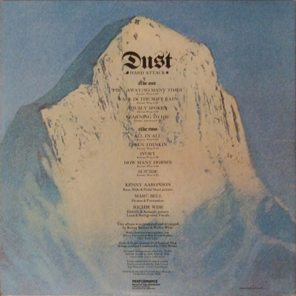 Dust - Hard Attack (1972) - VG+ LP Record 1984 Performance USA Vinyl - Hard Rock / Prog Rock - Shuga Records