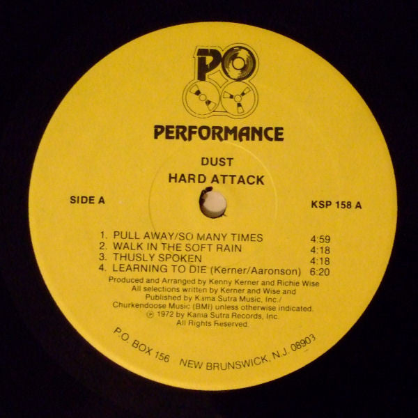 Dust - Hard Attack (1972) - VG+ LP Record 1984 Performance USA Vinyl - Hard Rock / Prog Rock - Shuga Records