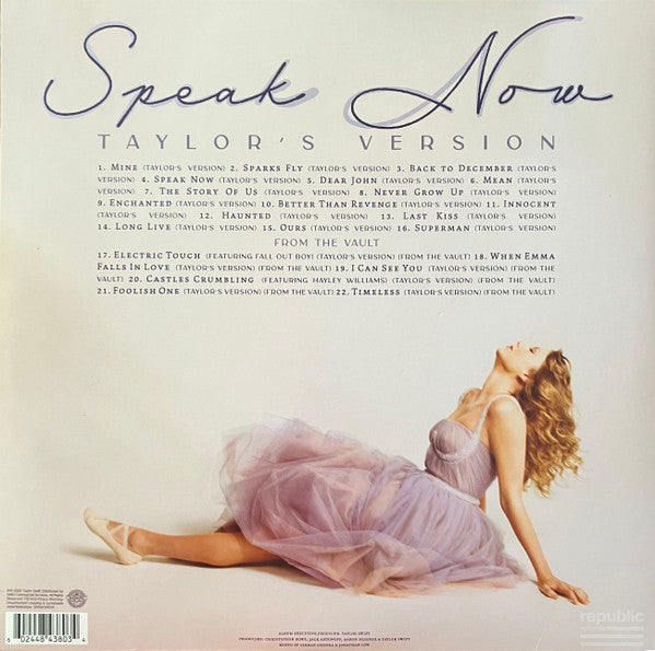 Taylor Swift - Speak Now (Taylor's Version) - New 3 LP Record 2023 Republic Orchid Marbled Vinyl - Pop / Country - Shuga Records