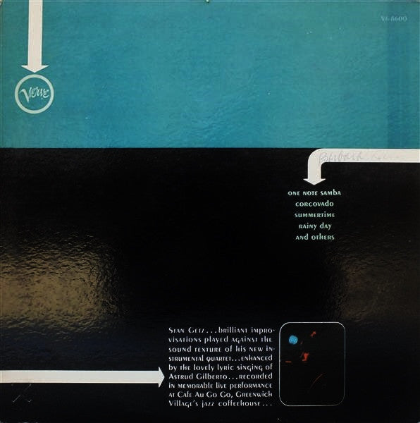 The New Stan Getz Quartet Featuring Astrud Gilberto - Getz Au Go Go - VG+ LP Record 1964 Verve USA Stereo Original Vinyl - Jazz / Latin Jazz / Bossa Nova - Shuga Records