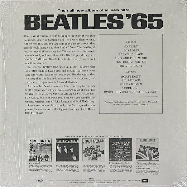 The Beatles - Beatles '65 (1964) - VG+ LP Record 1978 Capitol USA Stereo Vinyl - Rock & Roll / Pop Rock - Shuga Records