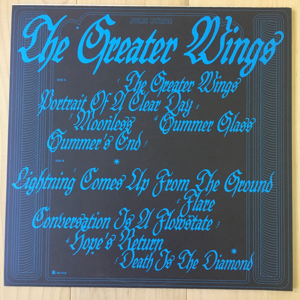 Julie Byrne - The Greater Wings - New LP Record 2023 Ghostly International Sky Blue Vinyl & Download - Indie Rock / Folk / Alternative Rock - Shuga Records