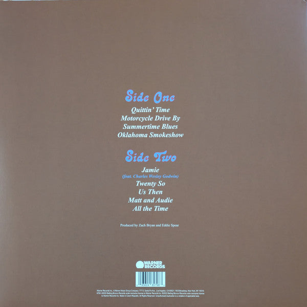 Zach Bryan - Summertime Blues - New LP Record 2023 Warner Vinyl - Country - Shuga Records