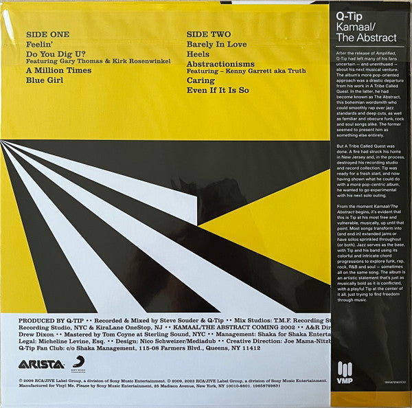 Q-Tip - Kamaal/The Abstract (2001) - New LP Record 2023 Arista Vinyl Me Please Yellow, Black And White 180 gram Vinyl & Booklet - Hip Hop - Shuga Records