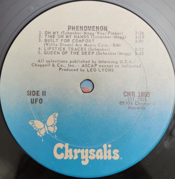UFO - Phenomenon (1974) - VG+ LP Record 1976 Chrysalis USA Vinyl - Hard Rock / Blues Rock / Space Rock - Shuga Records