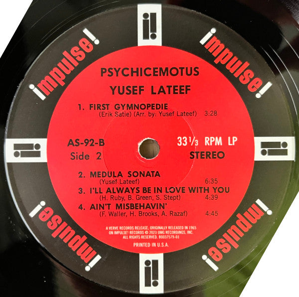 Yusef Lateef - Psychicemotus (1965) - New LP Record 2023 Impulse! Verve 180 gram Vinyl - Jazz / Post Bop / Modal / Free Jazz - Shuga Records