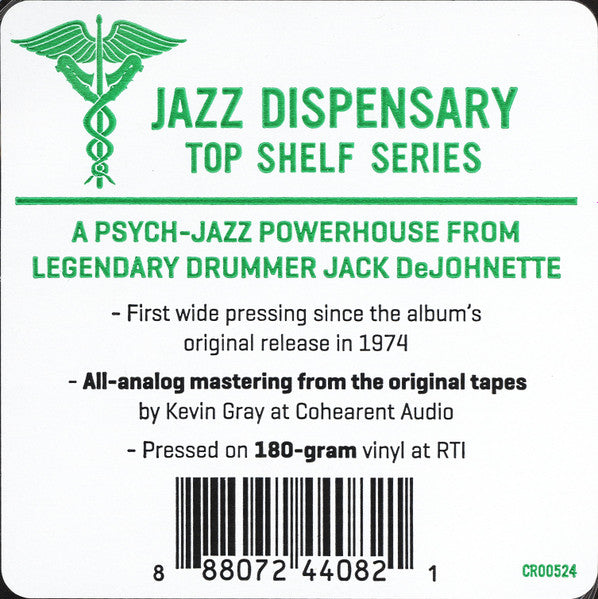 Jack DeJohnette - Sorcery (1974) - New LP Record 2023 Craft Jazz Dispensary Top Shelf 180 gram Vinyl - Jazz / Modal / Fusion / Psychedelic / Avant-garde Jazz - Shuga Records