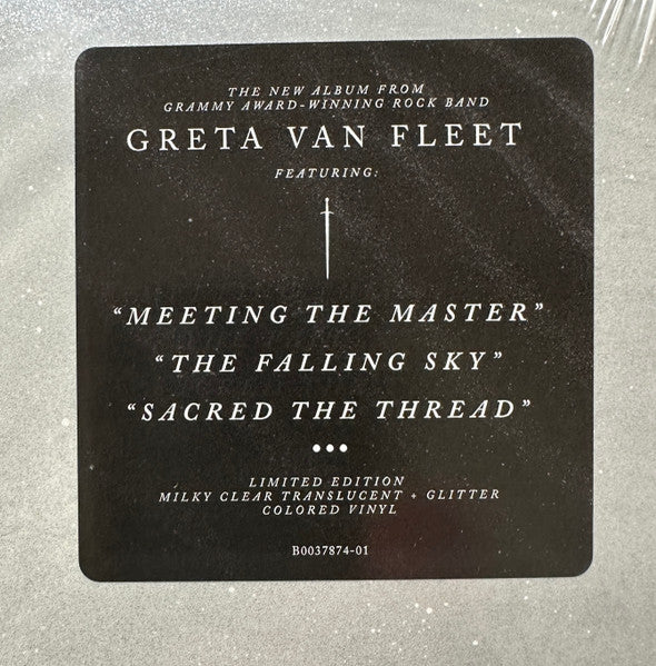 Greta Van Fleet - Starcatcher - New LP Record 2023 Republic Milky Clear Translucent w/Glitter Vinyl - Hard Rock / Blues Rock / Prog Rock - Shuga Records
