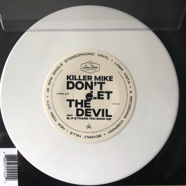 Killer Mike Feat EL-P & Thank You Good Sir - Don't Let The Devil - New 7" Single Record 2023 Loma Vista Indie Exclusive White Vinyl - Hip Hop - Shuga Records