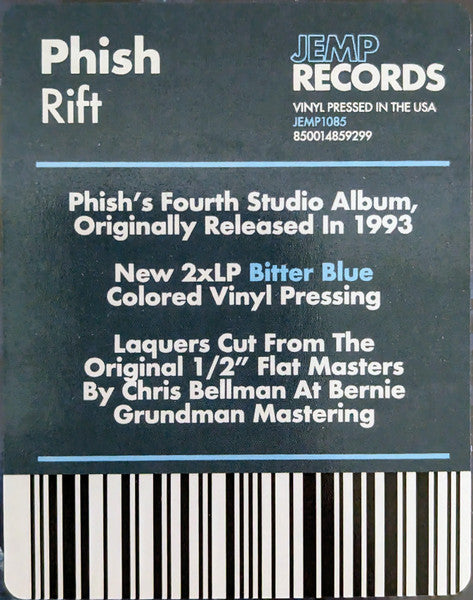 Phish - Rift (1993) - New 2 LP Record 2024 Jemp Bitter Blue Vinyl - Psychedelic Rock / Jam Band - Shuga Records