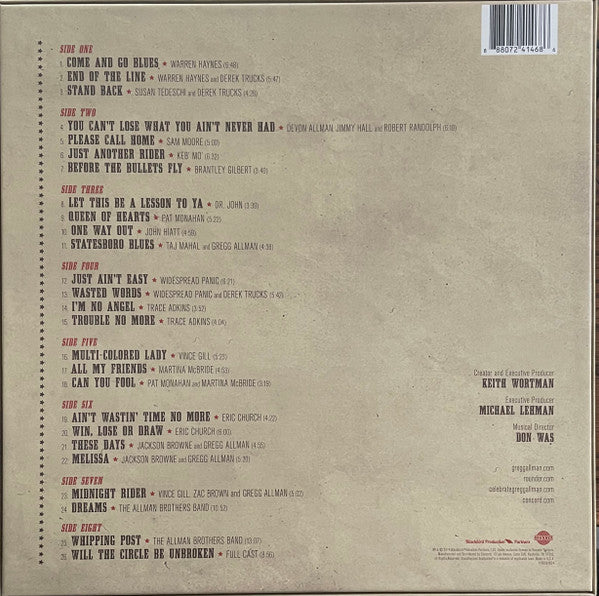 Gregg Allman – All My Friends Celebrating The Songs & Voice Of Gregg Allman (2014) - New 4 LP Record Box Set 2022 Rounder Gold Vinyl - Rock / Southern Rock