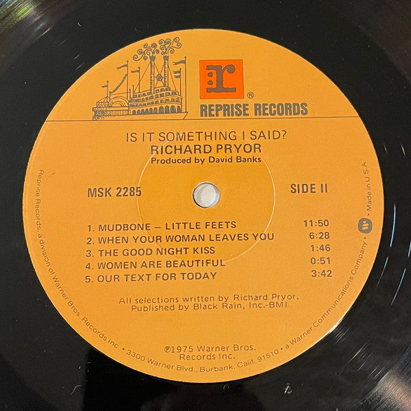 Richard Pryor - ...Is It Something I Said? - VG+ LP Record 1975 Reprise USA Original Vinyl - Comedy / Non-Music - Shuga Records