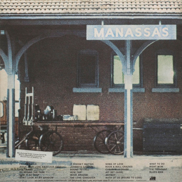 Stephen Stills, Manassas – Manassas - Mint- 2 LP Record 1972 Atlantic USA Club Edition Vinyl & Poster - Classic Rock / Folk Rock - Shuga Records