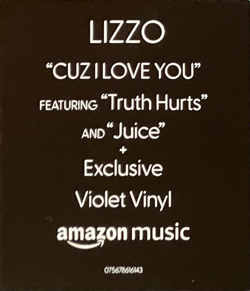 Lizzo - Cuz I Love You (2019) - Mint- LP Record 2023 Atlantic Amazon Exclusive Violet Vinyl - Hip Hop - Shuga Records