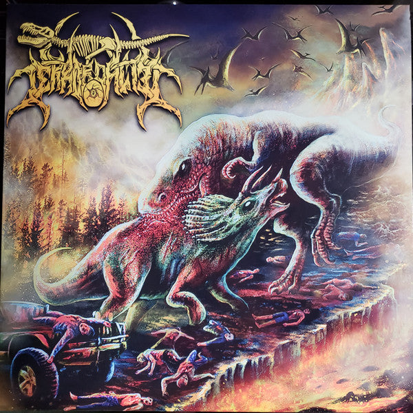 Terrordactyl - Extinction Event - Mint- EP Record 2023 Crestfallen USA Black with Glow In The Dark Dinosaurs Vinyl & Numbered - Deathcore - Shuga Records