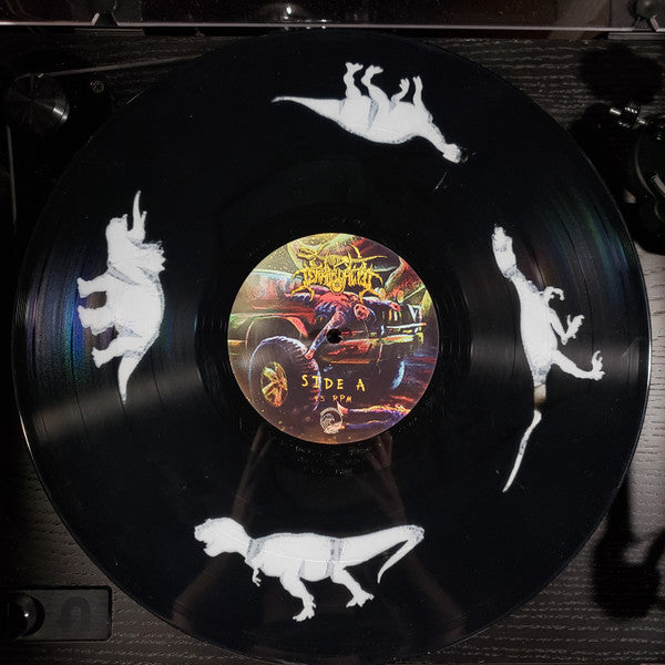 Terrordactyl - Extinction Event - Mint- EP Record 2023 Crestfallen USA Black with Glow In The Dark Dinosaurs Vinyl & Numbered - Deathcore - Shuga Records