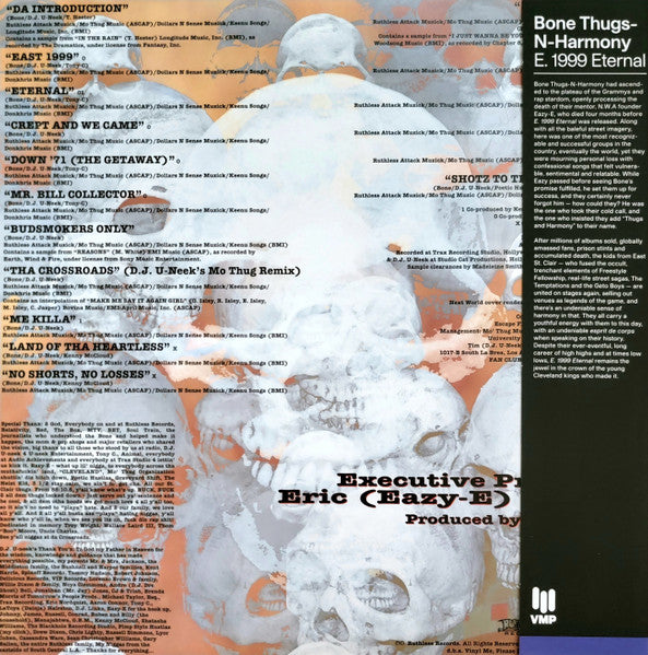 Bone Thugs -N- Harmony - E. 1999 Eternal (1995) - New 2 LP Record 2020 Ruthless Vinyl Me, Please Red & White Vinyl, Print & Booklet - Hip Hop - Shuga Records