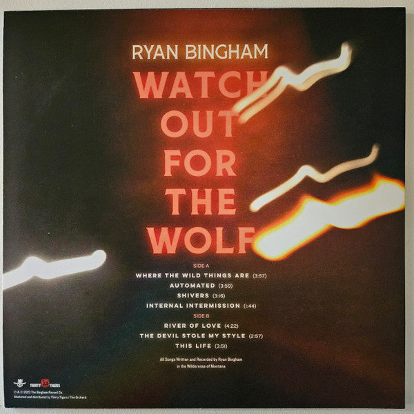 Ryan Bingham - Watch Out For The Wolf - Mint- LP Record 2023 Thirty Tigers Aqua Blue Vinyl - Folk / Folk Rock - Shuga Records