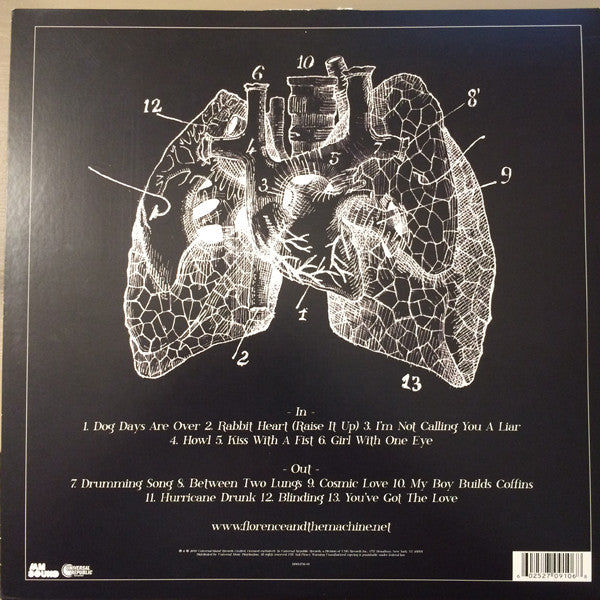 Florence & The Machine - Lungs - Mint- LP Record 2010 Universal Republic IAmSound USA Vinyl & Download - Indie Rock / Art Pop - Shuga Records