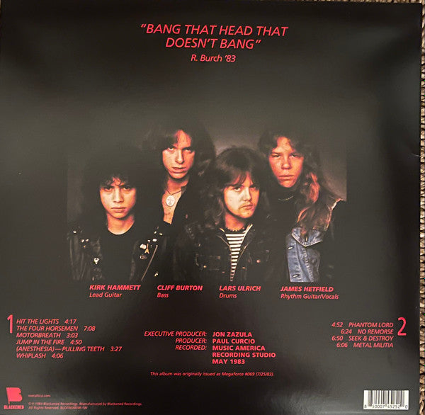 Metallica - Kill 'Em All (1983) - Mint- LP Record 2023 Blackened Walmart Exclusive Jump In The Fire Engine Red Vinyl, Insert & Download - Thrash / Speed Metal / Heavy Metal - Shuga Records