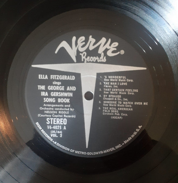 Ella Fitzgerald - Sings The George And Ira Gershwin Songbook Vol. 2 - VG+ LP Record 1959 Verve USA Original Vinyl - Jazz / Soul-Jazz - Shuga Records