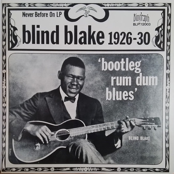 Blind Blake - 1926-30 (Bootleg Rum Dum Blues) - Mint- (VG- cover) LP Record 1968 Biograph USA Vinyl - Blues / Country Blues / East Coast Blues - Shuga Records