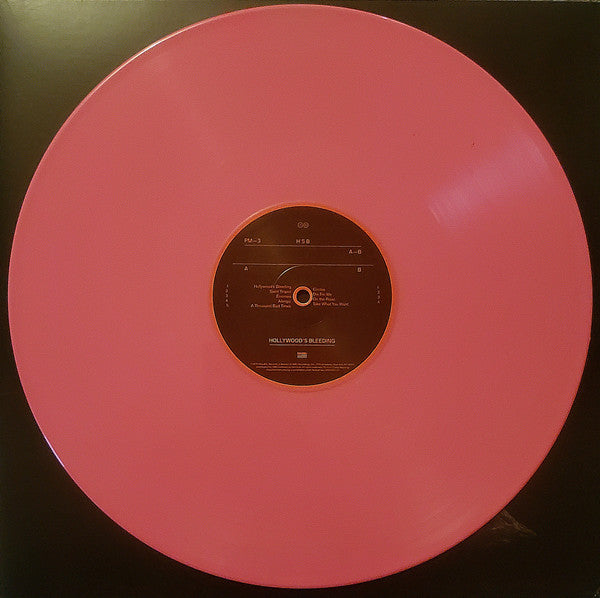 Post Malone - Hollywood's Bleeding - VG+ 2 LP Record 2020 Republic Pink Vinyl & 2x Booklets - Hip Hop / Pop Rap / Rock - Shuga Records