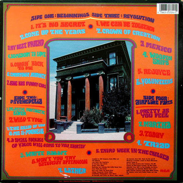 Jefferson Airplane - 2400 Fulton Street - Mint- 2 LP Record 1987 RCA USA Original Vinyl - Psychedelic Rock / Classic Rock - Shuga Records