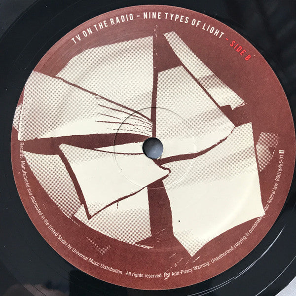 TV on the Radio - Nine Types of Light - VG+ LP Record 2011 Interscope USA 180 gram Vinyl - Indie Rock / Rock & Roll - Shuga Records