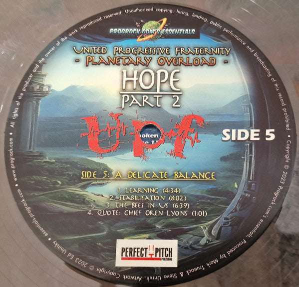 UPF - Planetary Overload - Part 2: Hope - New 3 LP Record 2023 ProgRock.com's Essentials Pale Purple, Yellow, Green Vinyl - Prog Rock / Symphonic