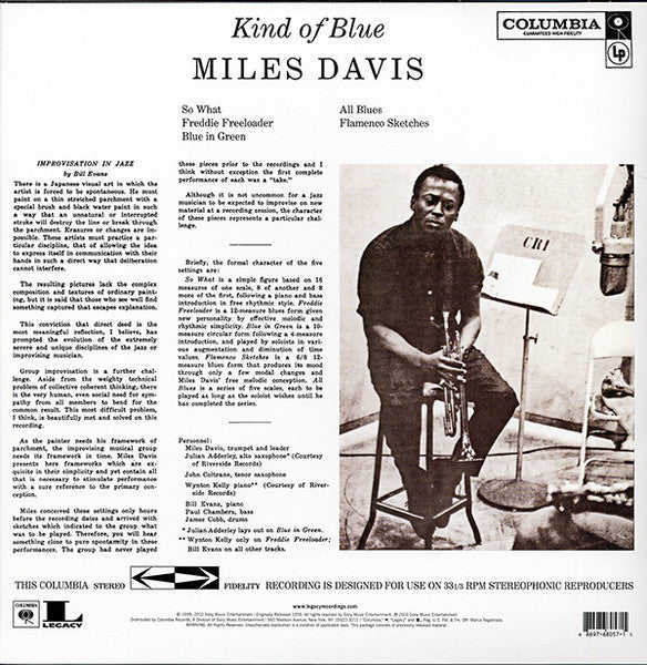 Miles Davis - Kind Of Blue (1959) - Mint- LP Record 2010 Columbia Stereo 180 gram Vinyl Kevin Gray Version - Jazz / Modal - Shuga Records