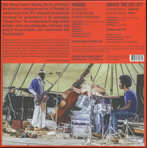 Pharoah Sanders - Pharoah (1977) - New 2 LP Record Box Set 2023 Luaka Bop Vinyl & Book, Poster, Sheet Music & More - Jazz / Soul-Jazz / Modal - Shuga Records