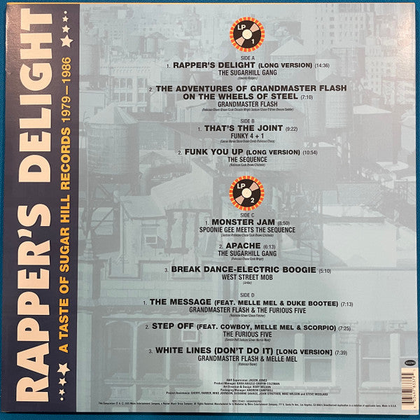 Various – Rapper's Delight: A Taste Of Sugarhill Records From 1979 To 1986 - New 2 LP Record 2023 Rhino Iced Orange Vinyl - Soul / Funk / Hip Hop - Shuga Records