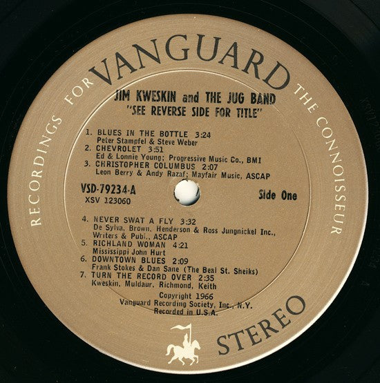 Jim Kweskin & The Jug Band - See Reverse Side For Title - VG+ LP Record 1966 Vanguard USA Original Vinyl - Folk / Bluegrass / Jug Band - Shuga Records