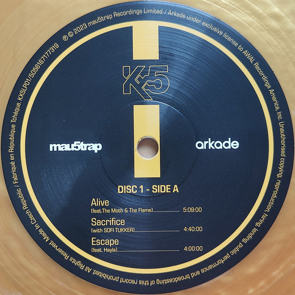 Kx5 (Deadmau5 & Kaskade) - Kx5 - New 2 LP Record 2023 Mau5trap Gold Vinyl - Progressive House - Shuga Records