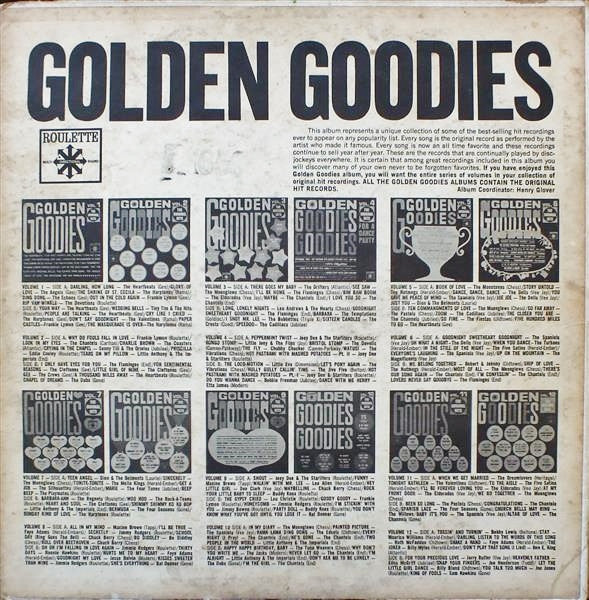 Various - Golden Goodies - Vol. 8 - VG+ LP Record 1963 Roulette USA Vinyl - Rock & Roll / Doo Wop - Shuga Records