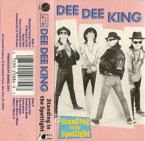 Dee Dee King – Standing In The Spotlight - New Sealed Cassette 1989 Sire USA Original Tape - Alternative Rock / Pop Rap