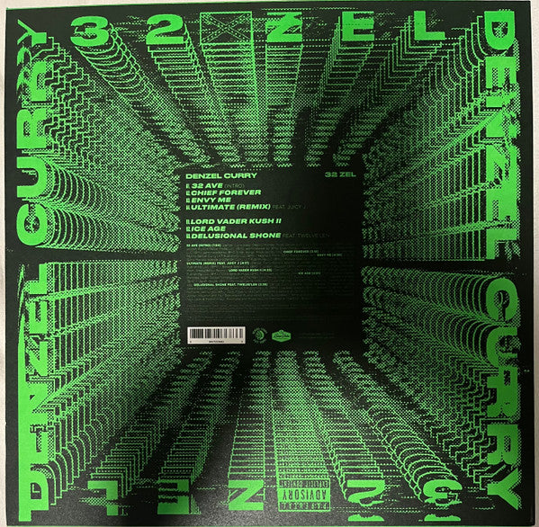Denzel Curry - 32 Zel - Mint- LP Record EP 2017 Loma Vista Neon Yellow Vinyl - Hardcore Hip-Hop - Shuga Records