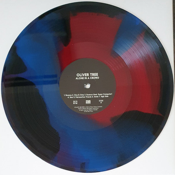 Oliver Tree - Alone In A Crowd - Mint- LP Record 2023 Atlantic Red, Black, & Blue Colored Vinyl - Pop / Hip Hop / Dance-pop