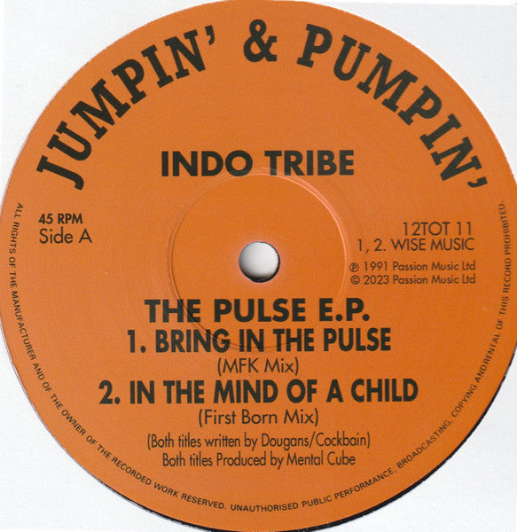 Future Sound Of London / Smart Systems / Indo Tribe – Pulse (1991) - New EP Record 2024 Jumpin' & Pumpin Vinyl - Techno - Shuga Records
