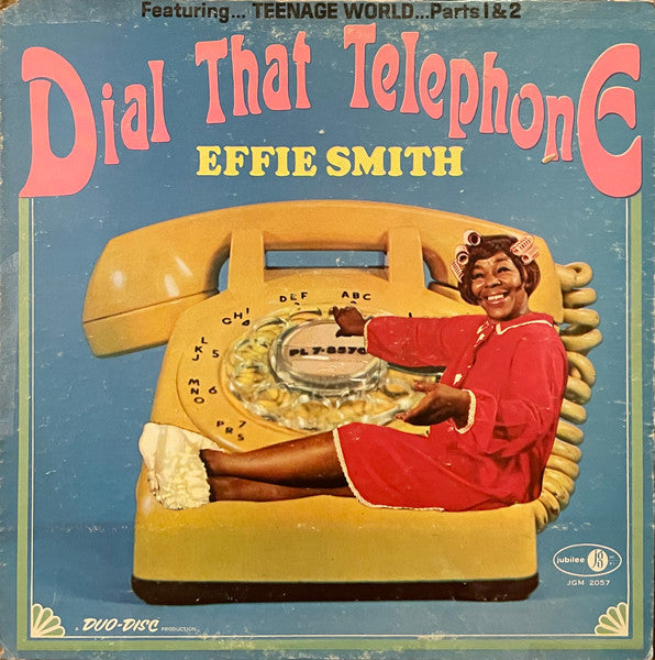 Effie Smith – Dial That Telephone - VG+ (VG- cover) LP Record 1959 Jubilee USA Vinyl - Comedy / Funk / Soul - Shuga Records